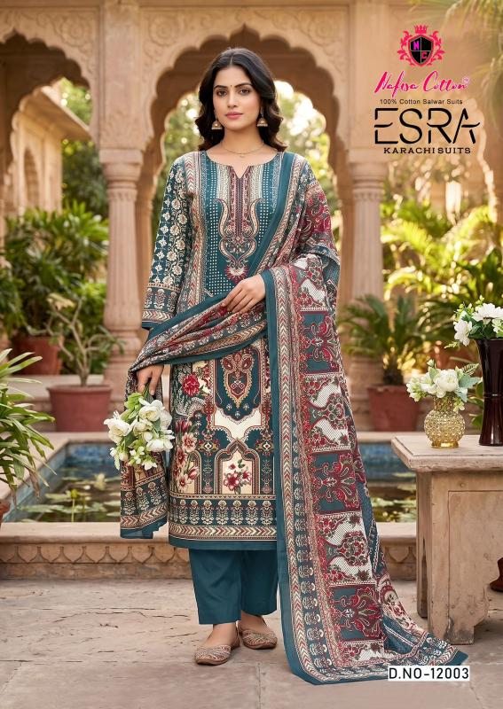 Nafisa cotton esra vol-12 karachi cotton dress materials wholesale